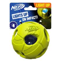 Brinquedo Interativo para Cachorro Nerf Dog Bash Ball com LED - 9cm - Verde