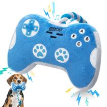 Brinquedo interativo para cães MTERSN Cute Squeaky, controlador de jogo azul