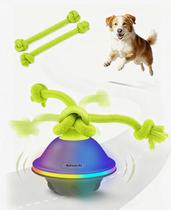 Brinquedo interativo para cães Xeuch Smart Moving Ball com corda e luz