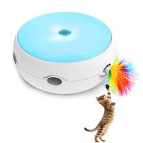Brinquedo interativo para gato giratório automático pega