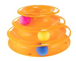 Brinquedo Interativo Para Gato Torre Com 3 Bolas De Plástico - Western PET-542