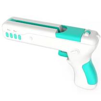 Brinquedo interativo para gatos 2 em 1 pistola com bolinha e pena