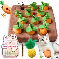 Brinquedo Interativo para Gatos CECE PAW - Cenoura com Catnip e Pena (12 Unidades)