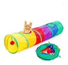 Brinquedo Interativo Para Gatos Coelhos Pets Túnel Labirinto