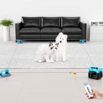 Brinquedo interativo para gatos Pet Deluxe com controle automático/remoto azul celeste