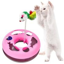 Brinquedo Interativo Para Gatos Pets Colorido Bolinha Guizo