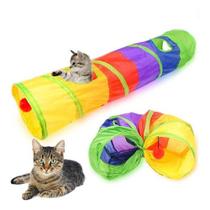 Brinquedo Interativo Para Gatos Pets Túnel Labirinto Colorido Grande - 120cm Brinquedo Interativo Para Gatos Pets Túnel Labirinto Colorido Grande - 120cm