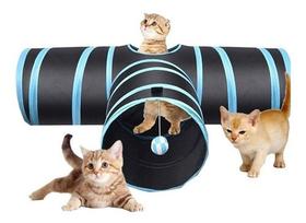 Brinquedo Interativo Para Gatos Pets Túnel Labirinto Colorido - Túnel 3 saídas Formato T e Y