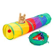 Brinquedo Interativo Para Gatos Pets Túnel Labirinto Colorido - Wbcom