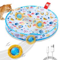 Brinquedo interativo para gatos Potaroma Fast Rolling Ball com tapete de brincar Brinquedo interativo para gatos Potaroma Fast Rolling Ball com tapete de brincar