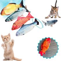 Brinquedo Interativo Peixe Elétrico Para Gatos Usb Cat Nip