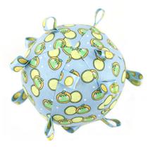 Brinquedo interativo Plush Frog Squeaky Ball para cães azul