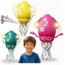 Brinquedo Interativo Polvo Dançante Fujão Com Luzes e Som Recarregável Polvo Giratório Infantil CORVERDE