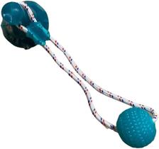 Brinquedo Interativo Push Ball Pet Cachorro ventosa cabo-de-guerra - VERDE - MARKELK