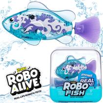 Brinquedo Interativo Robô Alive Robô Peixe Azul Claro