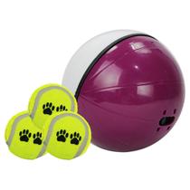 Brinquedo Interativo Roxo Esconde Petisco Para Pets Com Bolinha De Tênis