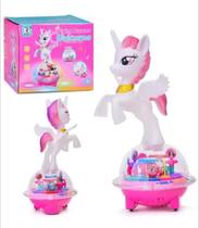 Brinquedo Interativo Unicórnio Disco Voador Com Luz E Música - Toy King