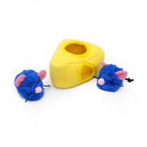 Brinquedo Interativo ZippyClaws Burrow para Gatos - Quebra-Cabeça de Pelúcia com Catnip