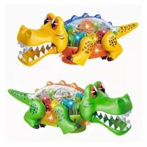 Brinquedo jacaré bate e volta com som e luz