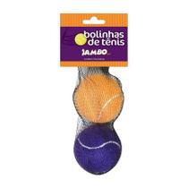 Brinquedo Jambo Bola de Tênis com 2 peças para Cães