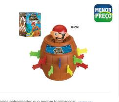 Brinquedo Jogo Barril Pula Pirata Crianca Infantil Diversao