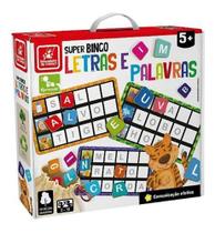 Brinquedo Jogo Bingo Letras e Palavras Brincadeira Criança - Brincadeira de Criança