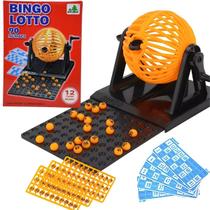 Brinquedo Jogo Bingo Lotto Com 90 Números 12 Cartelas - Castela