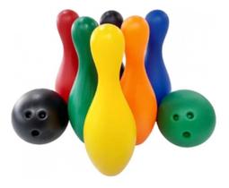 Brinquedo Jogo Boliche Grande Infantil Colorido 6 Pinos 2 Bolas - Toymaster