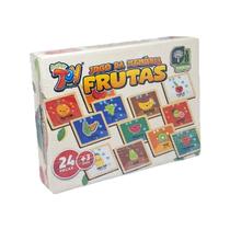 Brinquedo Jogo Da Memória Frutas 24 Peças Em MDF +3 Anos Paper Toy