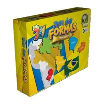 Brinquedo Jogo Das Formas Mapa Regiões Em Mdf +3 Anos Paper Toy