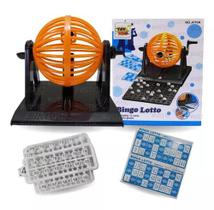 Brinquedo jogo de bingo com cartelas e globo