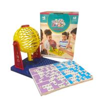 Brinquedo Jogo de Bingo Globo giratório c/ 48 Cartelas