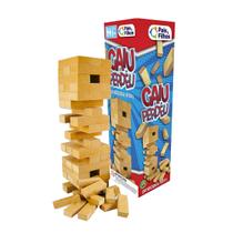 Brinquedo Jogo De Mesa Caiu Perdeu Mdf Torre Raciocínio Equilíbrio 54 Blocos