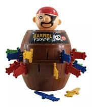 Brinquedo Jogo De Mesa Pula Pirata Diversão 24 Espadas