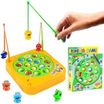 Brinquedo Jogo de Pescar Infantil Tabuleiro Giratório Pega Peixes 3 Varinhas 15 Peixes Brinquedo Jogo de Pescar Infantil Tabuleiro Giratório Pega Peixes 3 Varinhas 15 Peixes