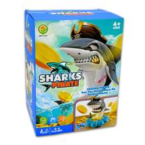 Brinquedo jogo de tubarão pega moedinhas a pilha