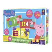 Brinquedo Jogo Educativo Números 1 a 30 Aprendendo a Contar Peppa Pig +3 anos Mimo Toys - 2101
