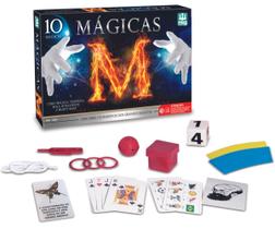 Brinquedo Jogo Infantil Kit Mágicas M Com 10 Truques Para Crianças Show De Mágica