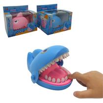 Brinquedo Jogo Infantil Tubarão Dentista Morde O Dedo Azul