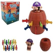 Brinquedo Jogo Mini Pula Pirata do Barril 10 CM X 10 CM - Well Kids