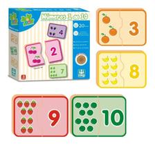 Brinquedo Jogo Pedagógico De Encaixar Números 1 Ao 10 Infantil Quebra Cabeça Em Madeira Nig BE A BÁ