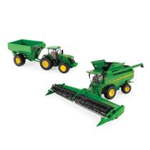 Brinquedo John Deere S780 Combine com trator Grain Head 7290R 1/32