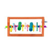 Brinquedo Kakatoo Bica Pedra Ábaco Orizzontale para Pássaros Brinquedo Kakatoo Bica Pedra Ábaco Orizzontale para Pássaros