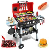 Brinquedo Kids Play Kitchen para churrasco com luz sonora de fumaça 3-5Y Brinquedo Kids Play Kitchen para churrasco com luz sonora de fumaça 3-5Y