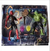 Brinquedo Kir Super Heróis Homem Aranha e Hulk 17 Cm