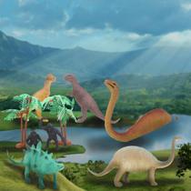 Brinquedo Kit 11 Dinossauros Selva Em Miniatura De Borracha