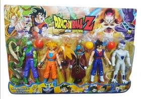 Brinquedo Kit 5 Bonecos Dragon Ball Z Articulados Goku Freeza 13 Cm