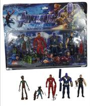 Brinquedo Kit 5 Bonecos Super Herois Vingadores Cartela Infantil