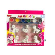 Brinquedo Kit 6 Unicórnios Para Colorir Art Craft Zoop Toys