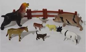 Brinquedo Kit Animais da Fazenda 12 Peças